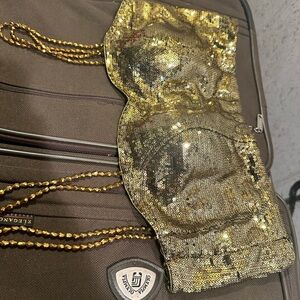 Two Saree golden blouse